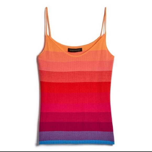 BANANA REPUBLIC | Rainbow Stripe Sweater Tank - Picture 1 of 2